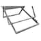 Armen Living Wave Outdoor Patio Aluminum Deck Chair in Gray Powder Coated Finish with Gray Sling Textilene LCWALOGR - alternate 7